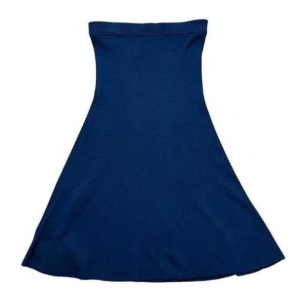 Joie NWT High Waist Wool Blend Flared Silhouette Knit Skirt Ink Navy Size Small - Picture 6 of 9